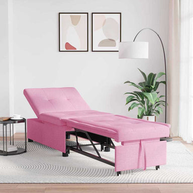Uittrekbare Slaapbank Roze 194 x 50 x 82 cm Stof