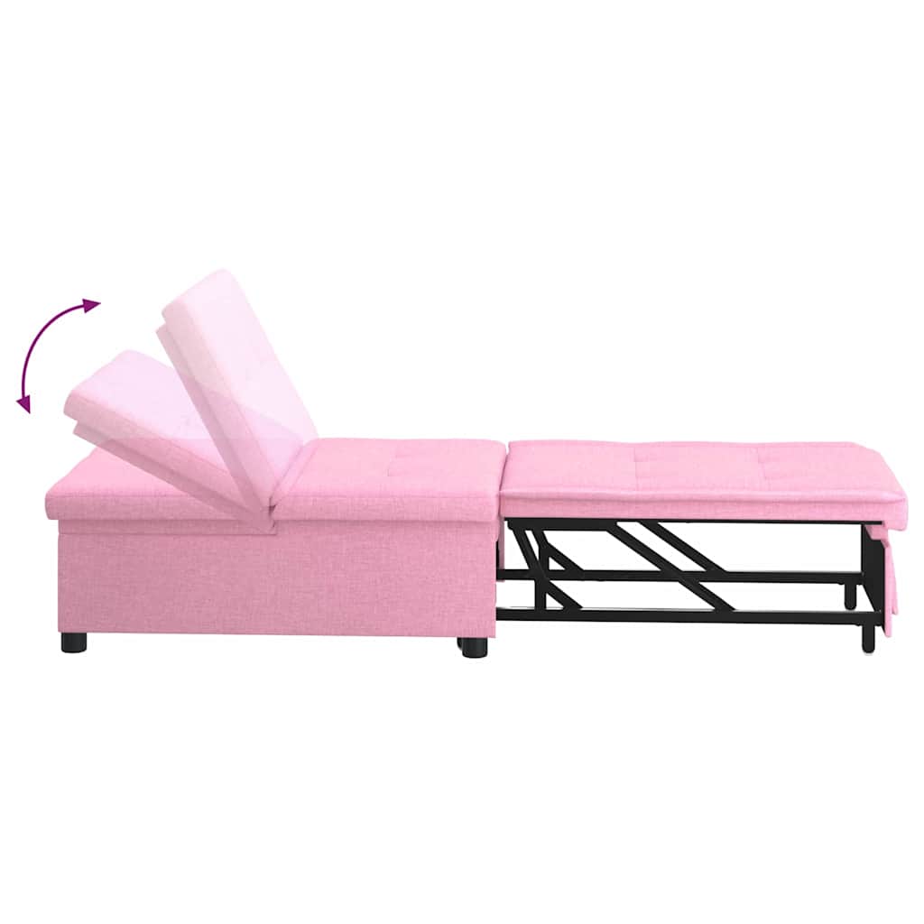 Uittrekbare Slaapbank Roze 194 x 50 x 82 cm Stof