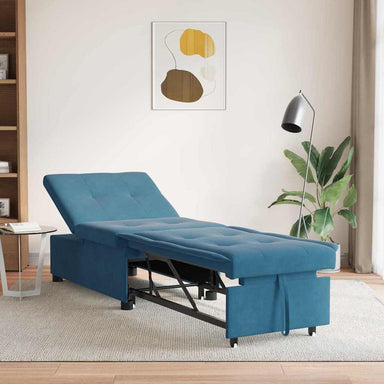 Slaapbank Blauw 194 x 67 x 82 cm Fluweel