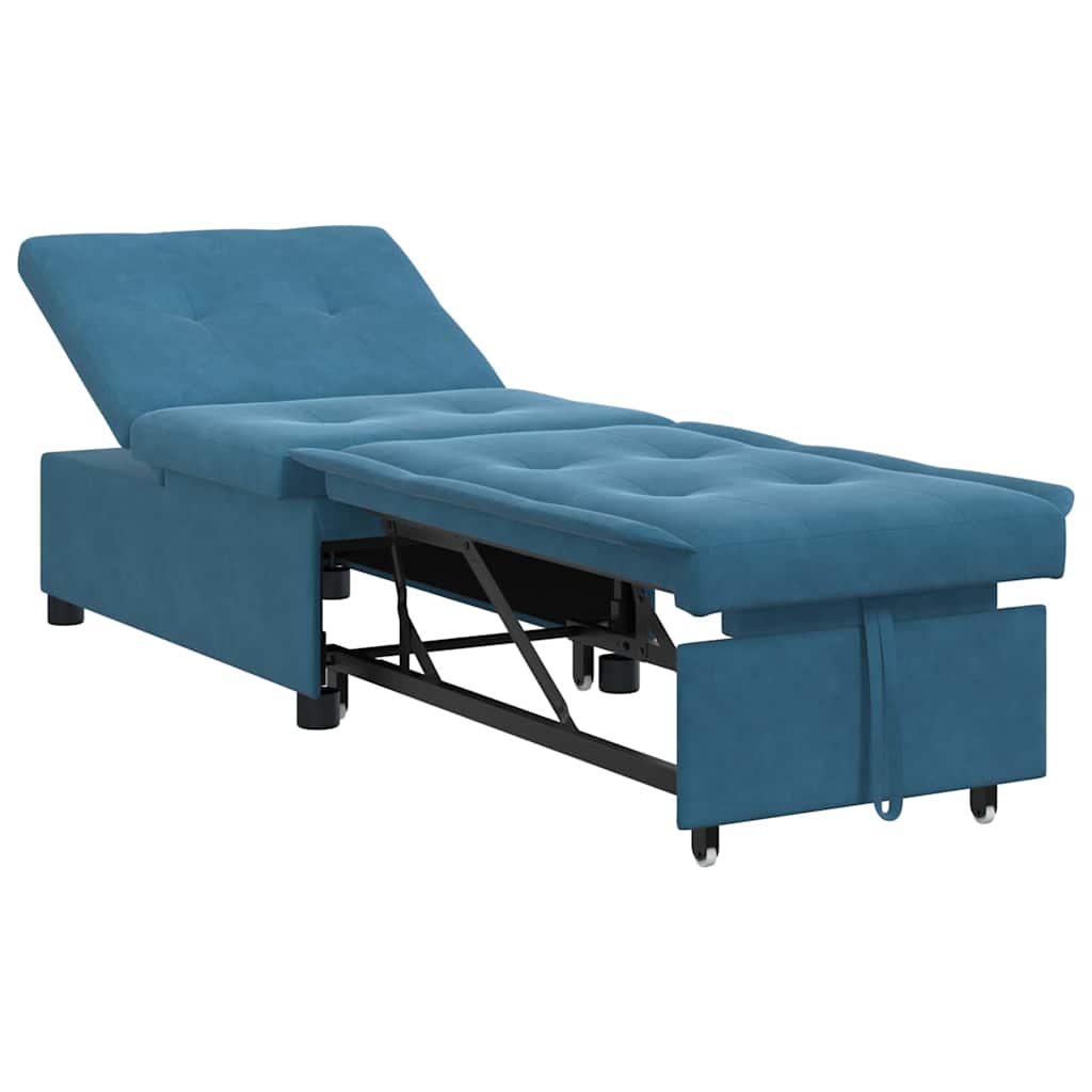 Slaapbank Blauw 194 x 67 x 82 cm Fluweel