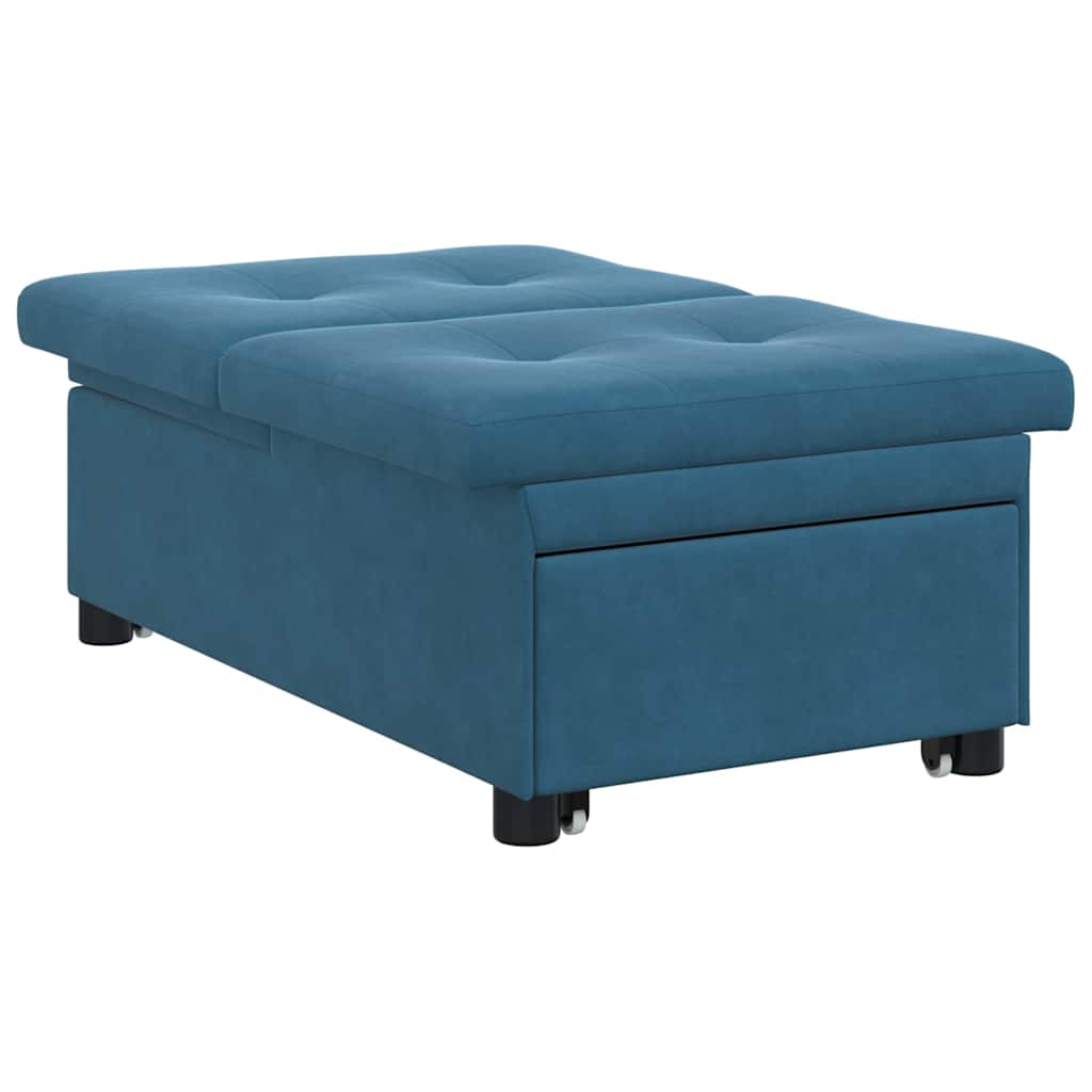Slaapbank Blauw 194 x 67 x 82 cm Fluweel