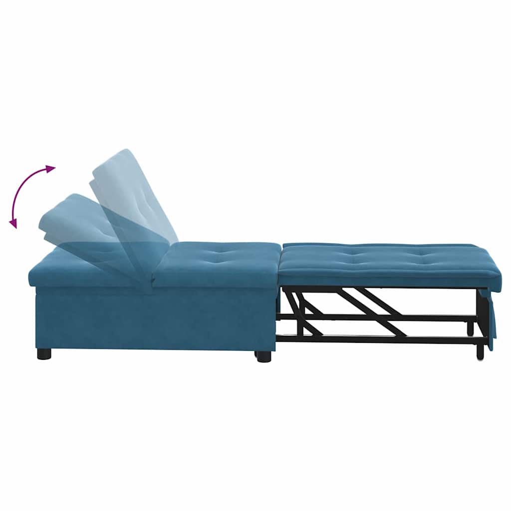 Slaapbank Blauw 194 x 67 x 82 cm Fluweel