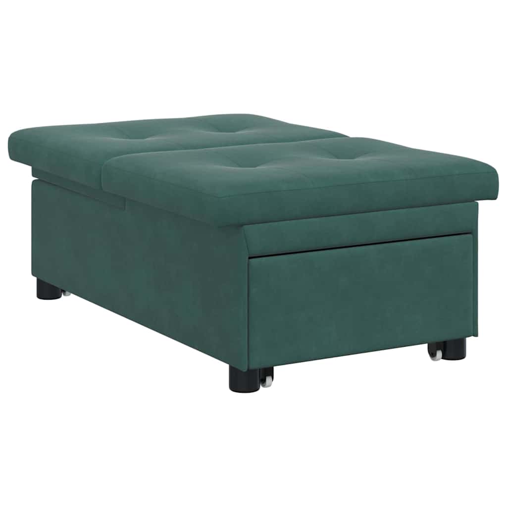 Slaapbank Donkergroen 194 x 67 x 82 cm Fluweel