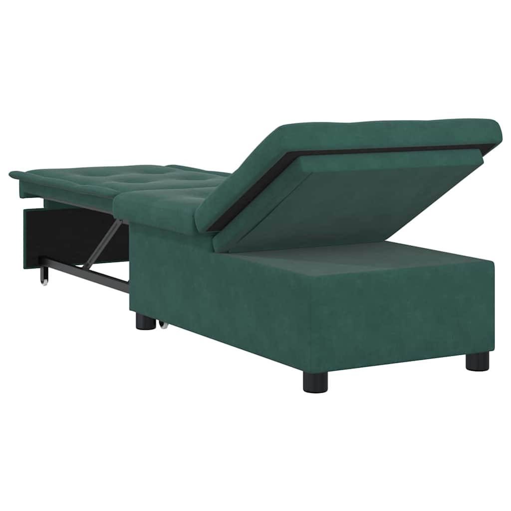 Slaapbank Donkergroen 194 x 67 x 82 cm Fluweel