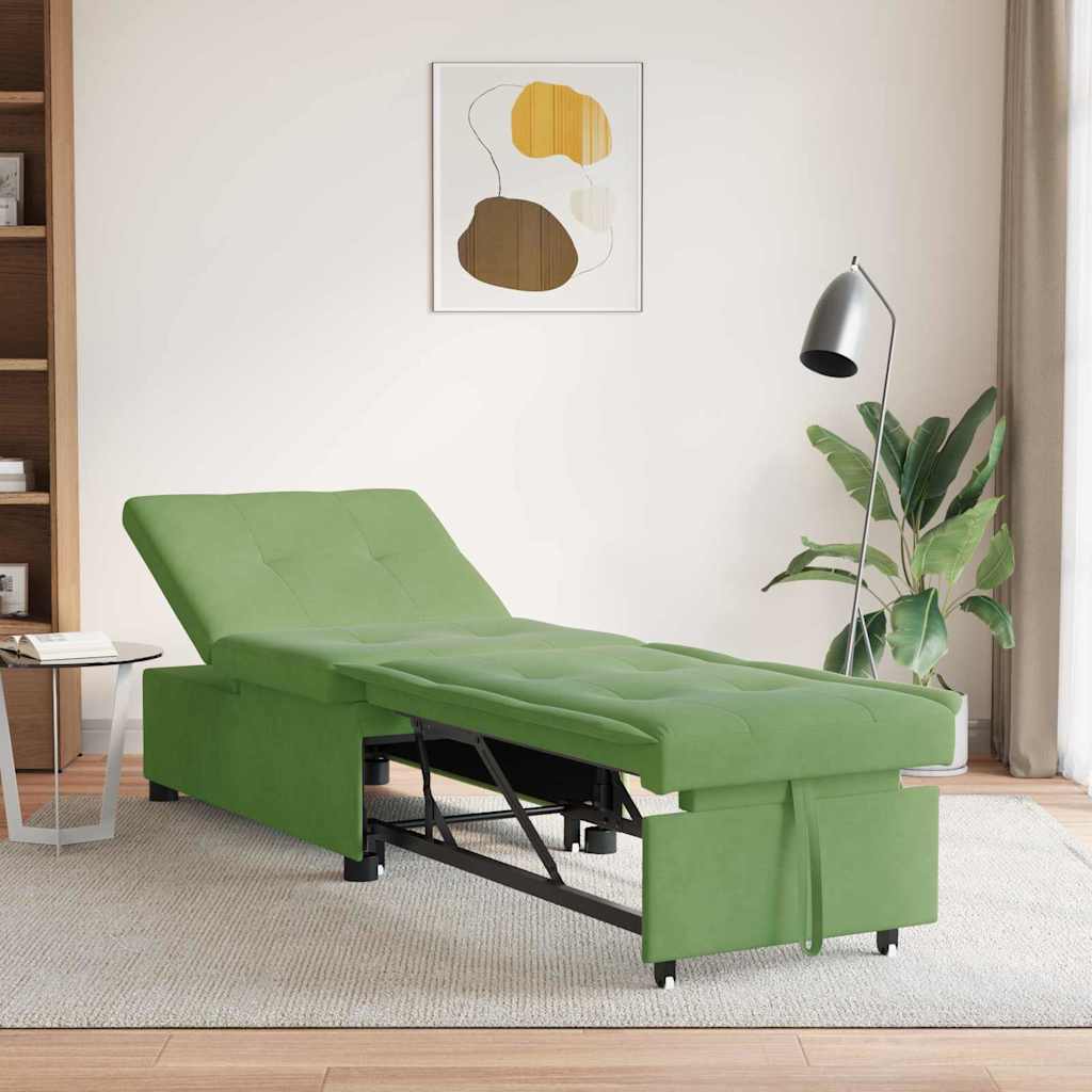 Slaapbank Lichtgroen 194 x 67 x 82 cm Fluweel