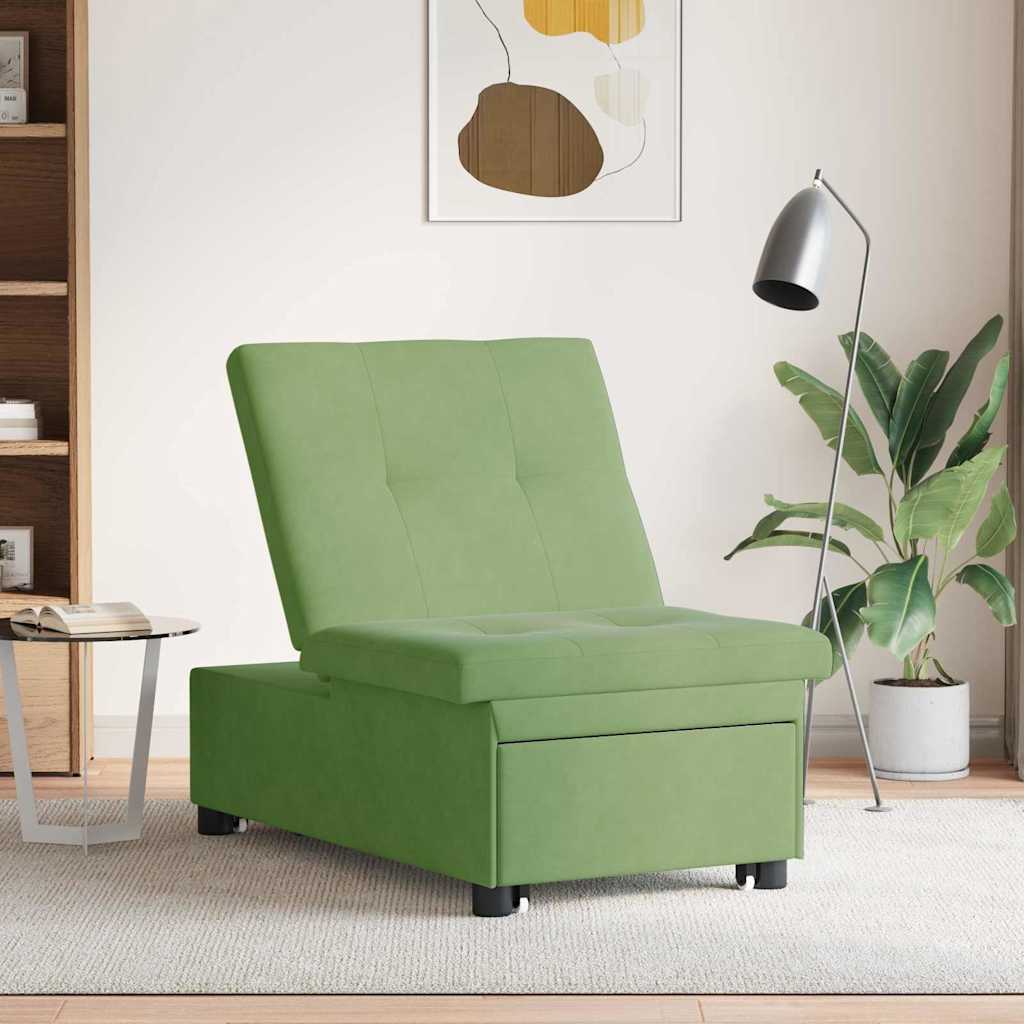 Slaapbank Lichtgroen 194 x 67 x 82 cm Fluweel