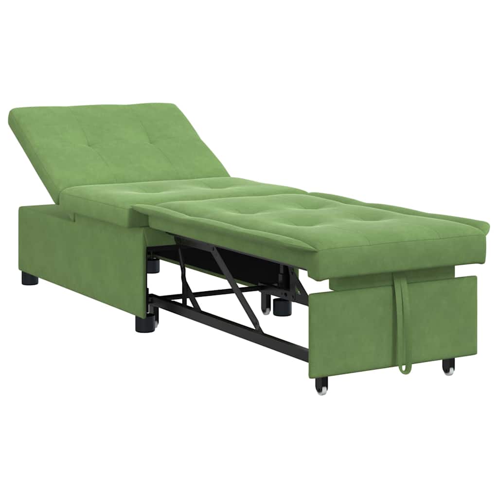 Slaapbank Lichtgroen 194 x 67 x 82 cm Fluweel