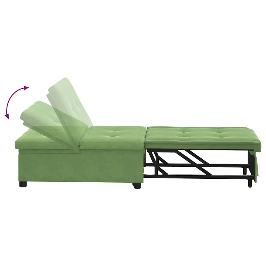 Slaapbank Lichtgroen 194 x 67 x 82 cm Fluweel
