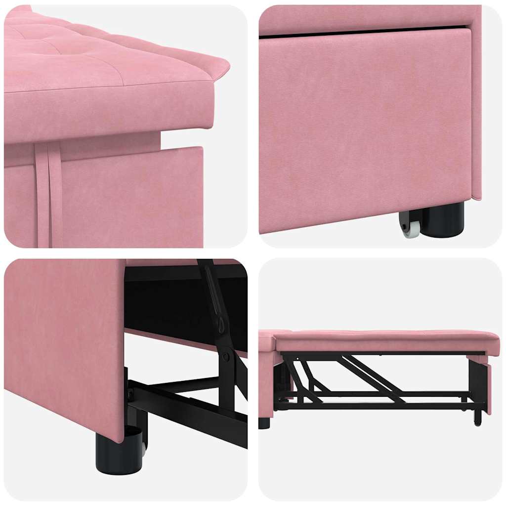 Slaapbank Roze 194 x 67 x 82 cm Fluweel