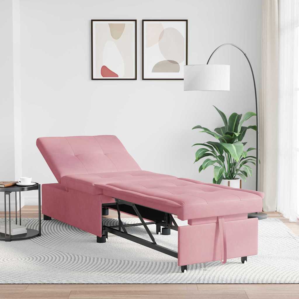 Slaapbank Roze 194 x 67 x 82 cm Fluweel