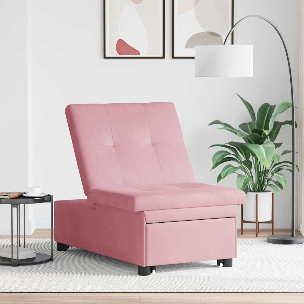 Slaapbank Roze 194 x 67 x 82 cm Fluweel