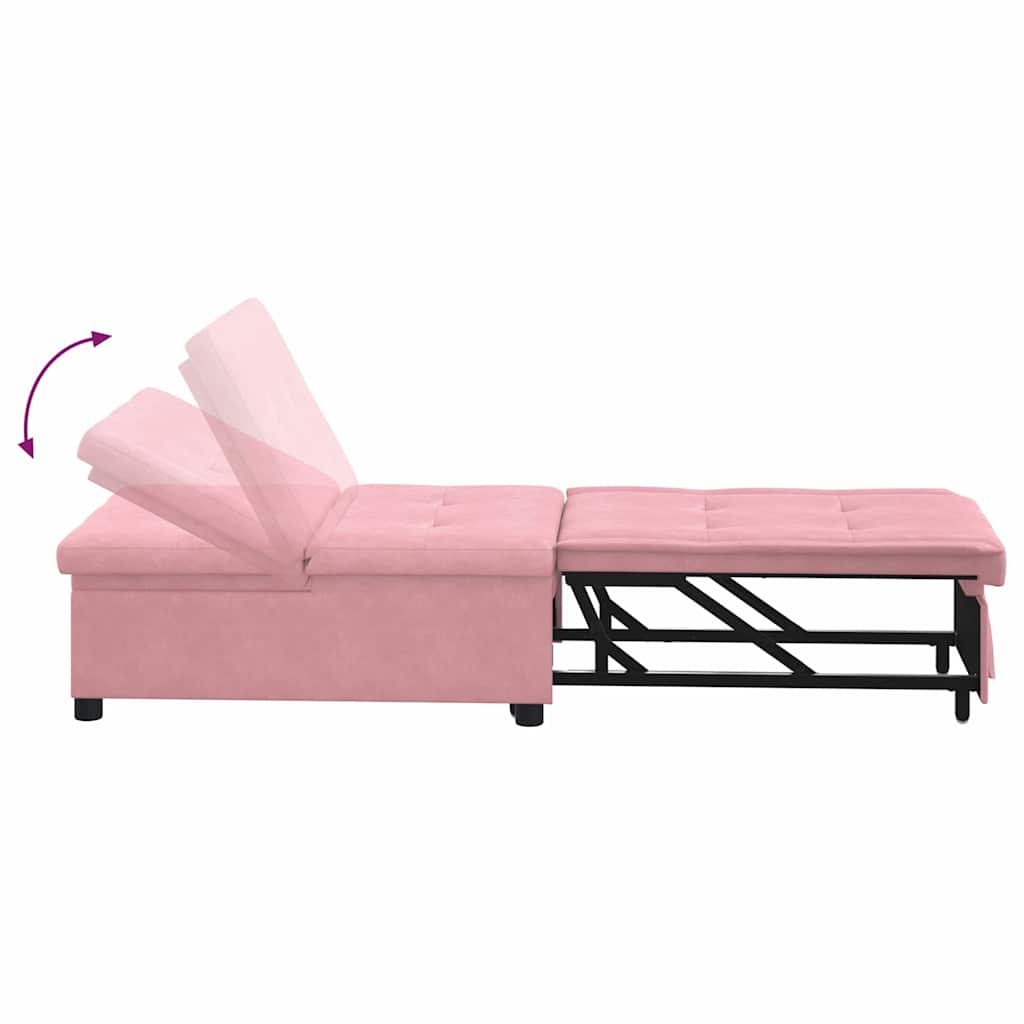 Slaapbank Roze 194 x 67 x 82 cm Fluweel