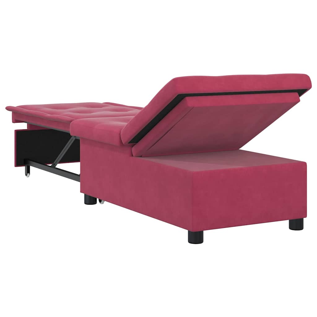 Slaapbank Wijnrood 194 x 67 x 82 cm Fluweel