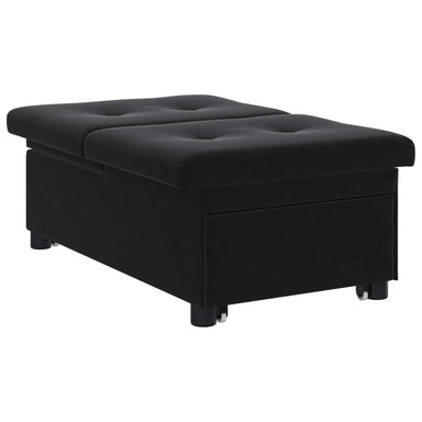 Slaapbank Zwart 194 x 67 x 82 cm Fluweel