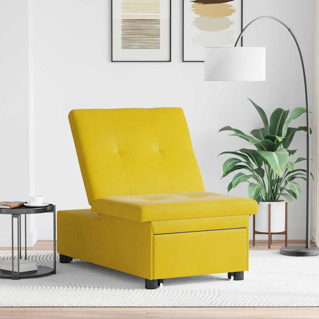 Slaapbank Geel 194 x 67 x 82 cm Fluweel