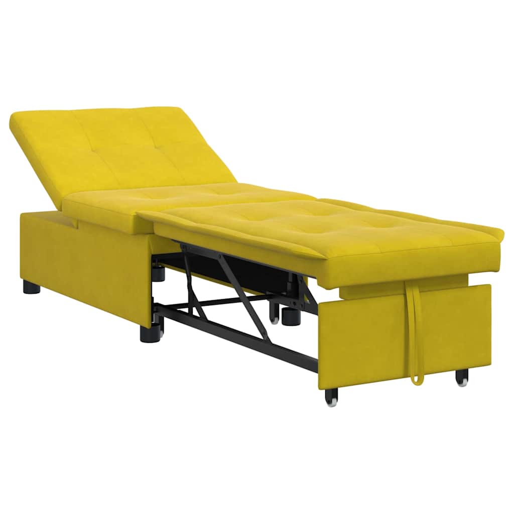 Slaapbank Geel 194 x 67 x 82 cm Fluweel