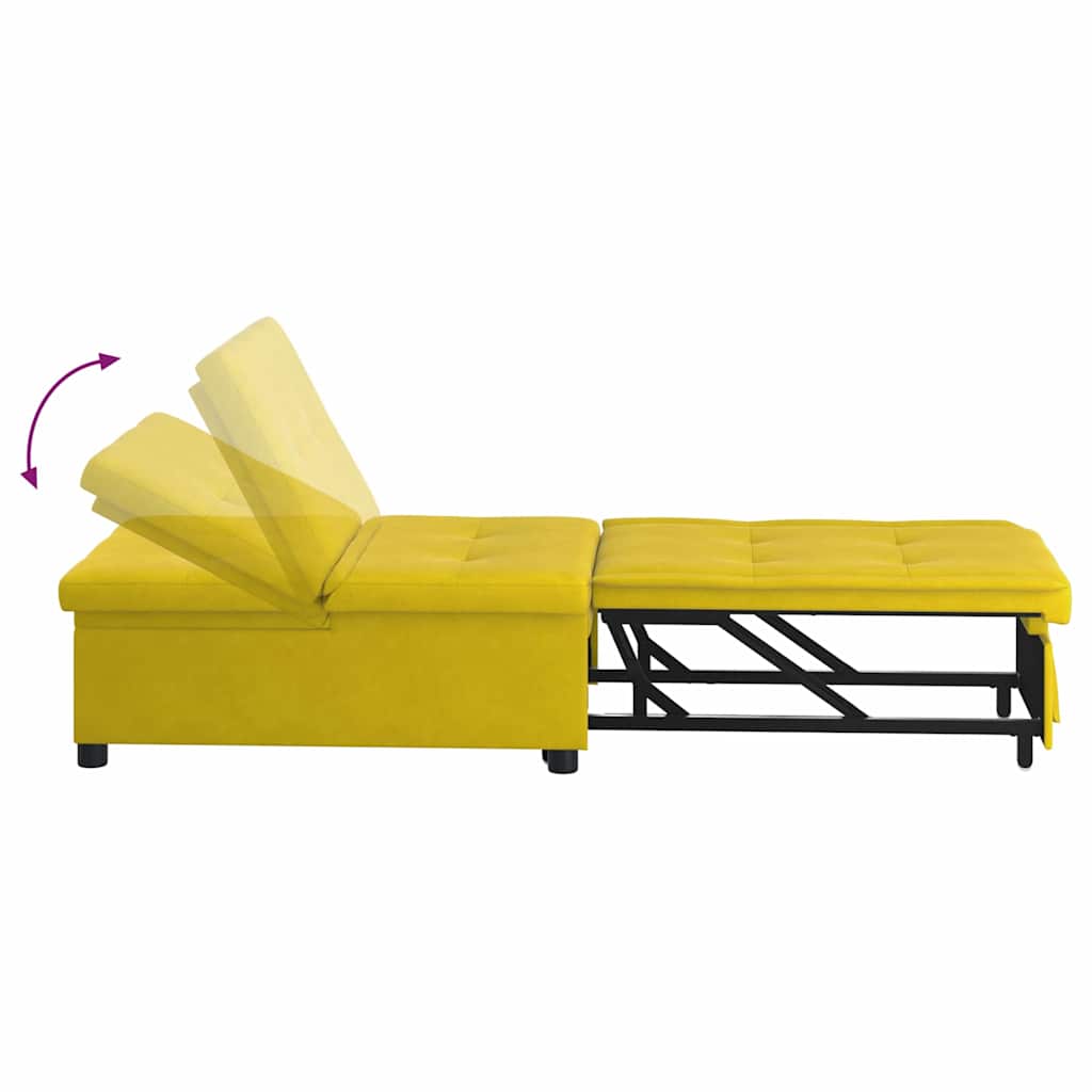 Slaapbank Geel 194 x 67 x 82 cm Fluweel