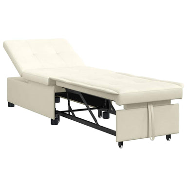 Slaapbank Crème 194 x 67 x 82 cm Fluweel