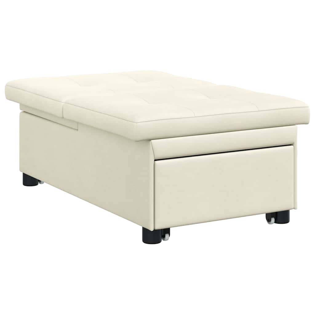 Slaapbank Crème 194 x 67 x 82 cm Fluweel