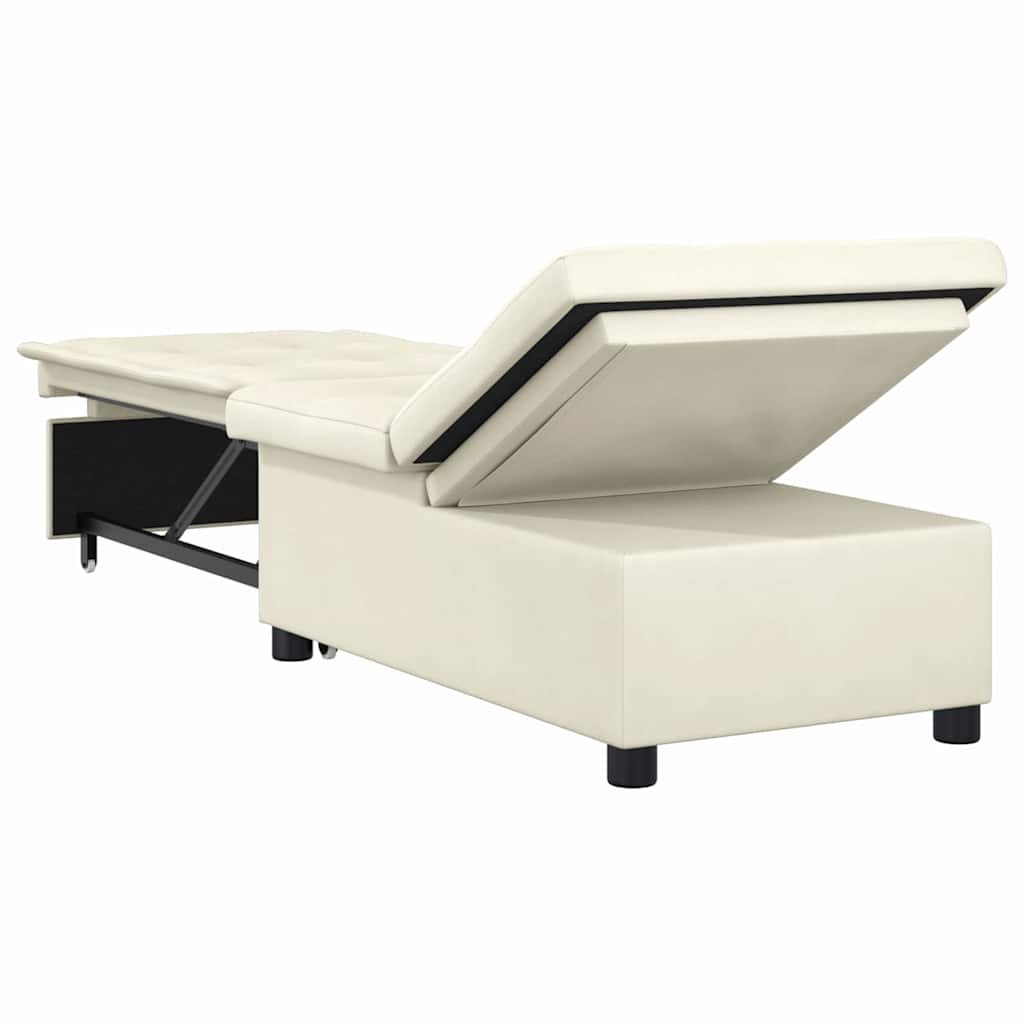 Slaapbank Crème 194 x 67 x 82 cm Fluweel