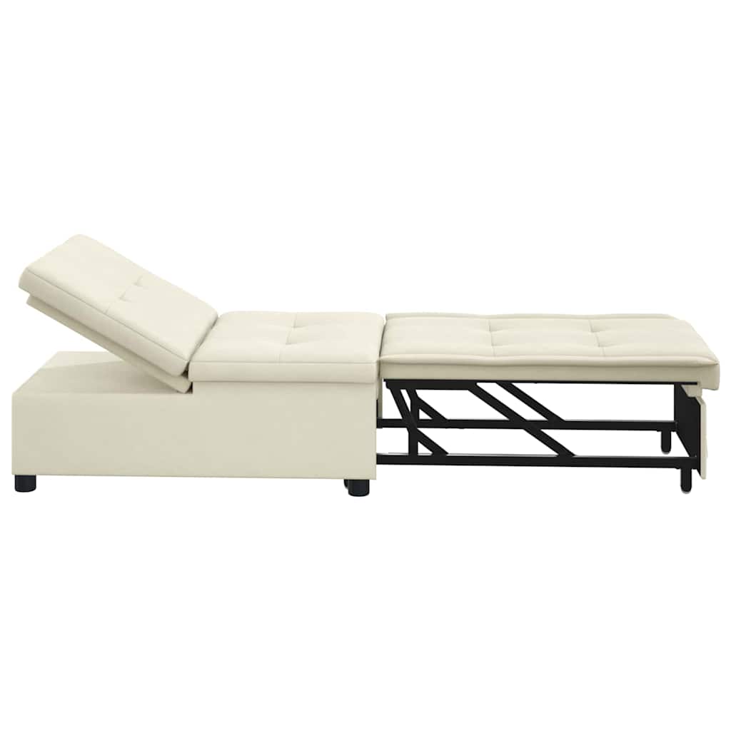 Slaapbank Crème 194 x 67 x 82 cm Fluweel