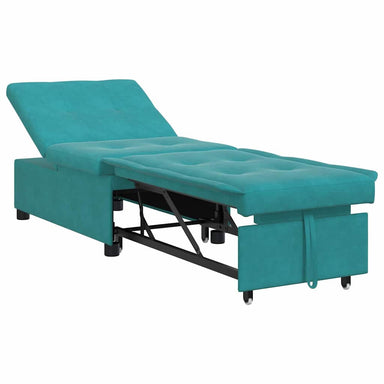 Slaapbank Turquoise 194 x 67 x 82 cm Fluweel