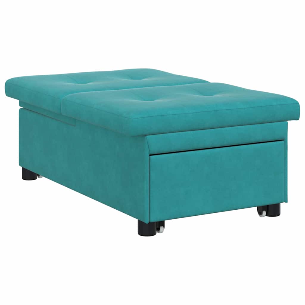 Slaapbank Turquoise 194 x 67 x 82 cm Fluweel
