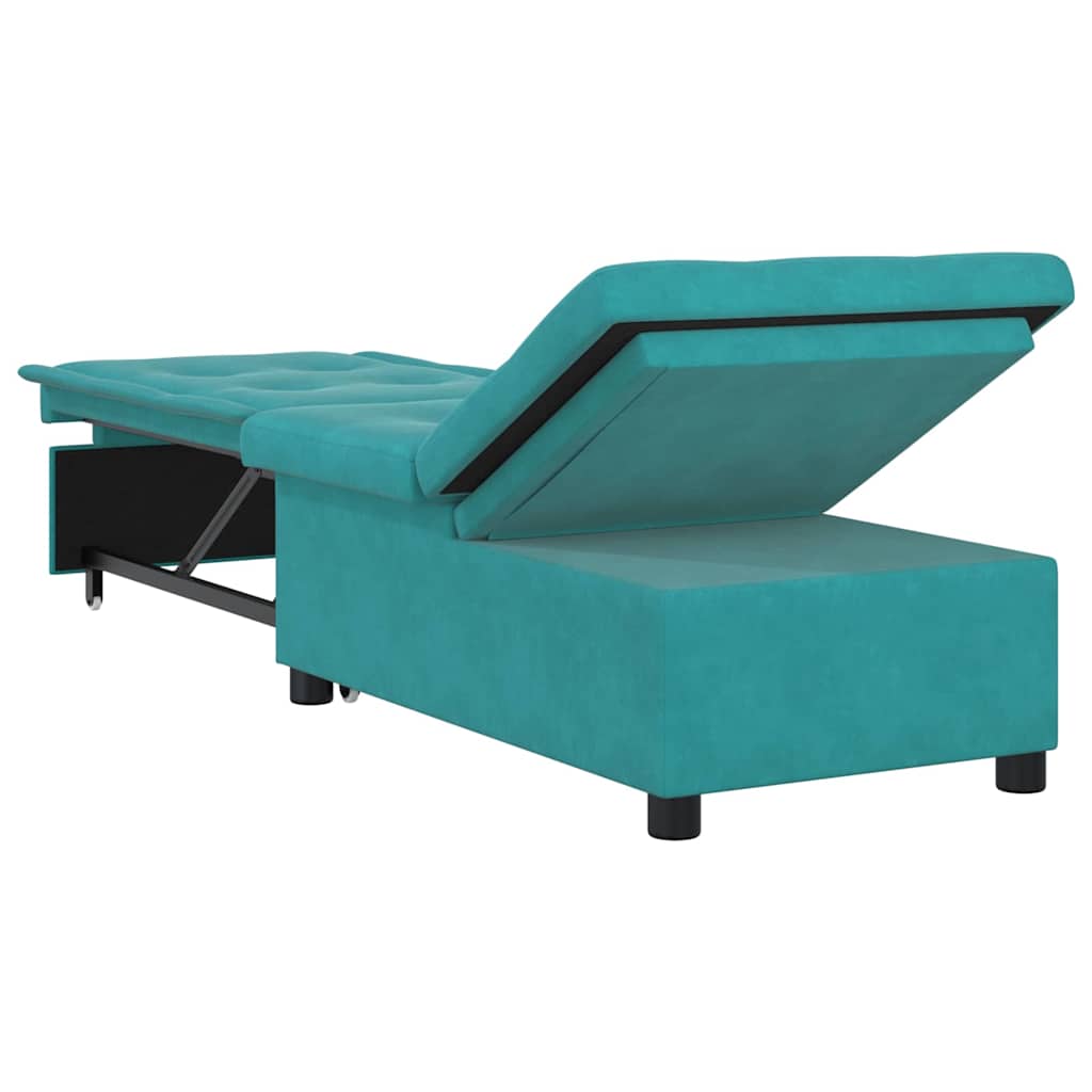Slaapbank Turquoise 194 x 67 x 82 cm Fluweel