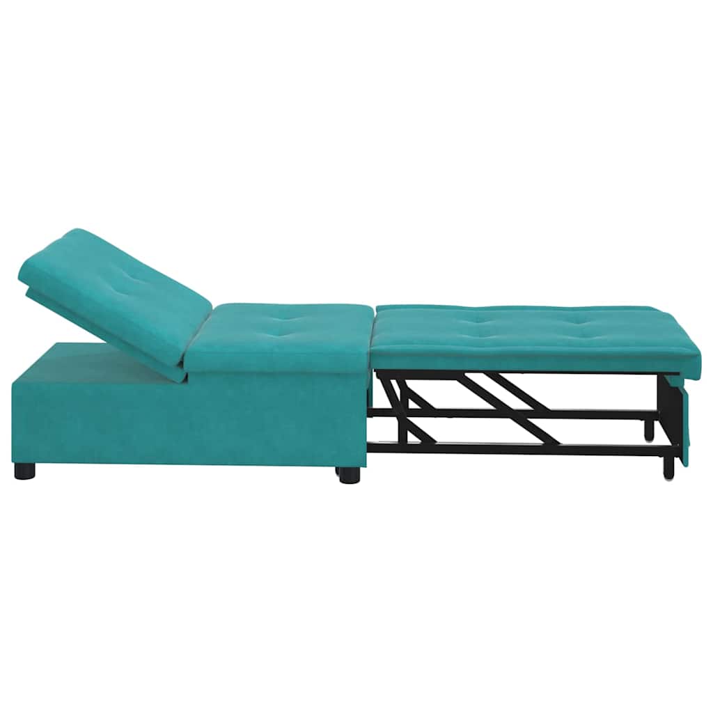 Slaapbank Turquoise 194 x 67 x 82 cm Fluweel