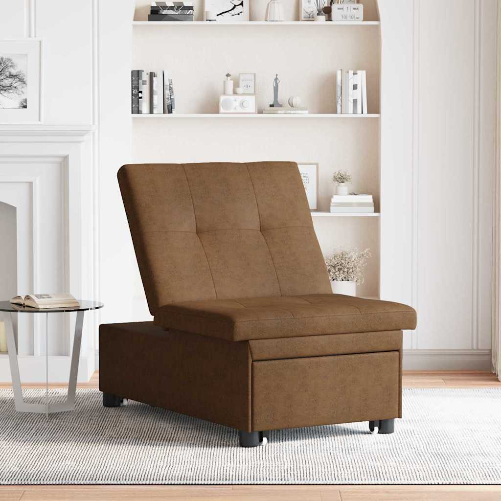 Slaapbank Bruin 194 x 67 x 82 cm Huahua Stof