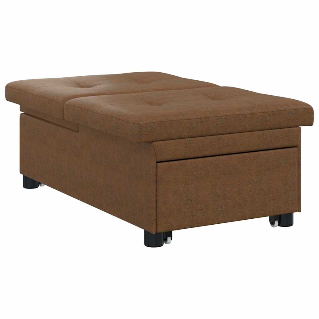 Slaapbank Bruin 194 x 67 x 82 cm Huahua Stof