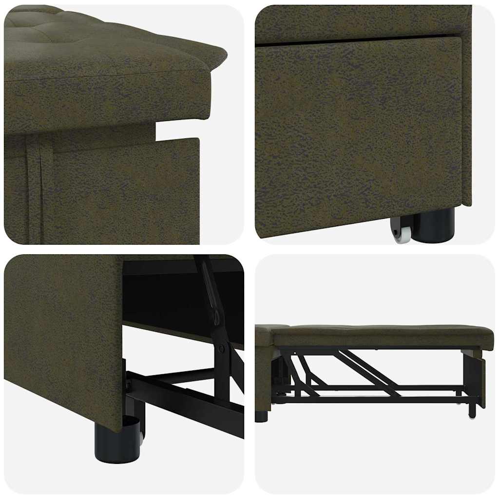 Slaapbank Donkergrijs 194 x 67 x 82 cm Huahua Stof