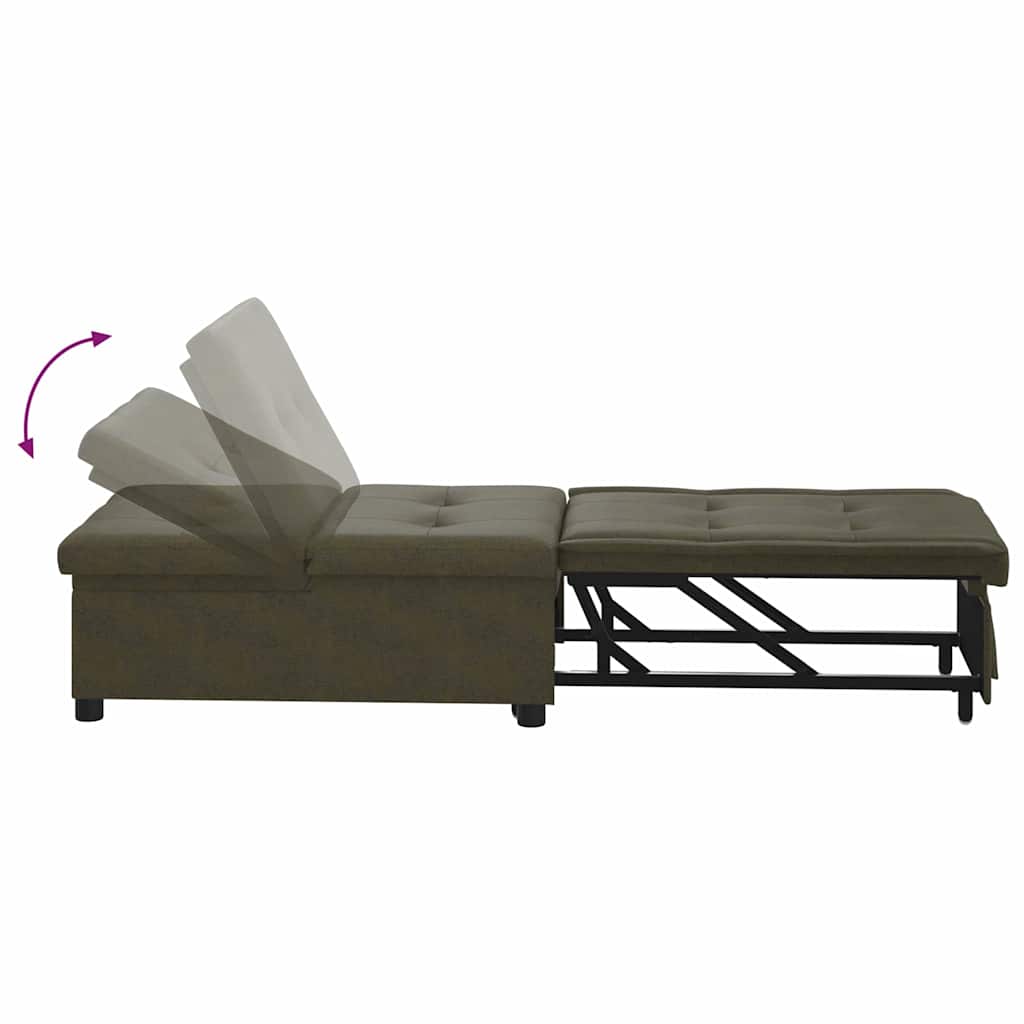 Slaapbank Donkergrijs 194 x 67 x 82 cm Huahua Stof