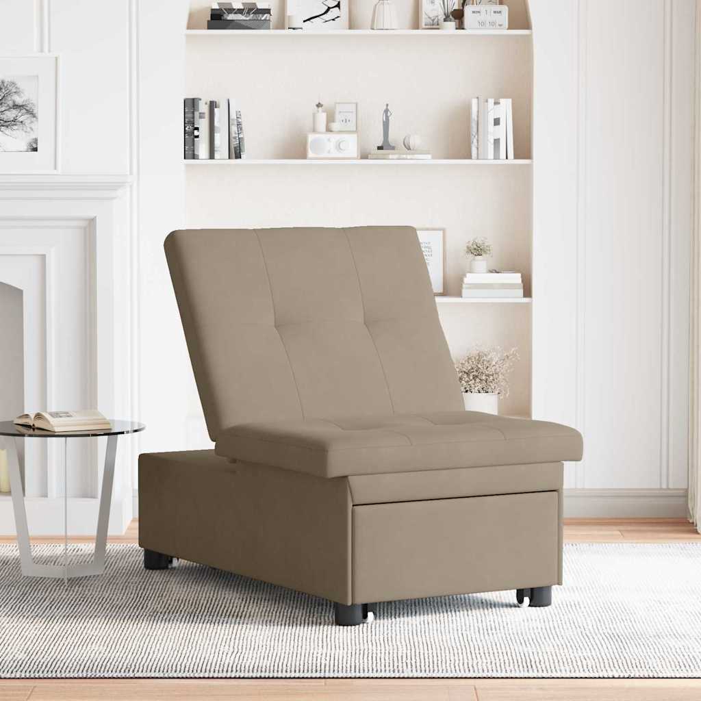 Uittrekbare Slaapbank Taupe 194 x 67 x 82 cm Microvezel