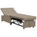 Uittrekbare Slaapbank Taupe 194 x 67 x 82 cm Microvezel