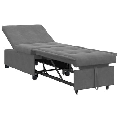 Uittrekbare Slaapbank Donkergrijs 194 x 67 x 82 cm Microvezel