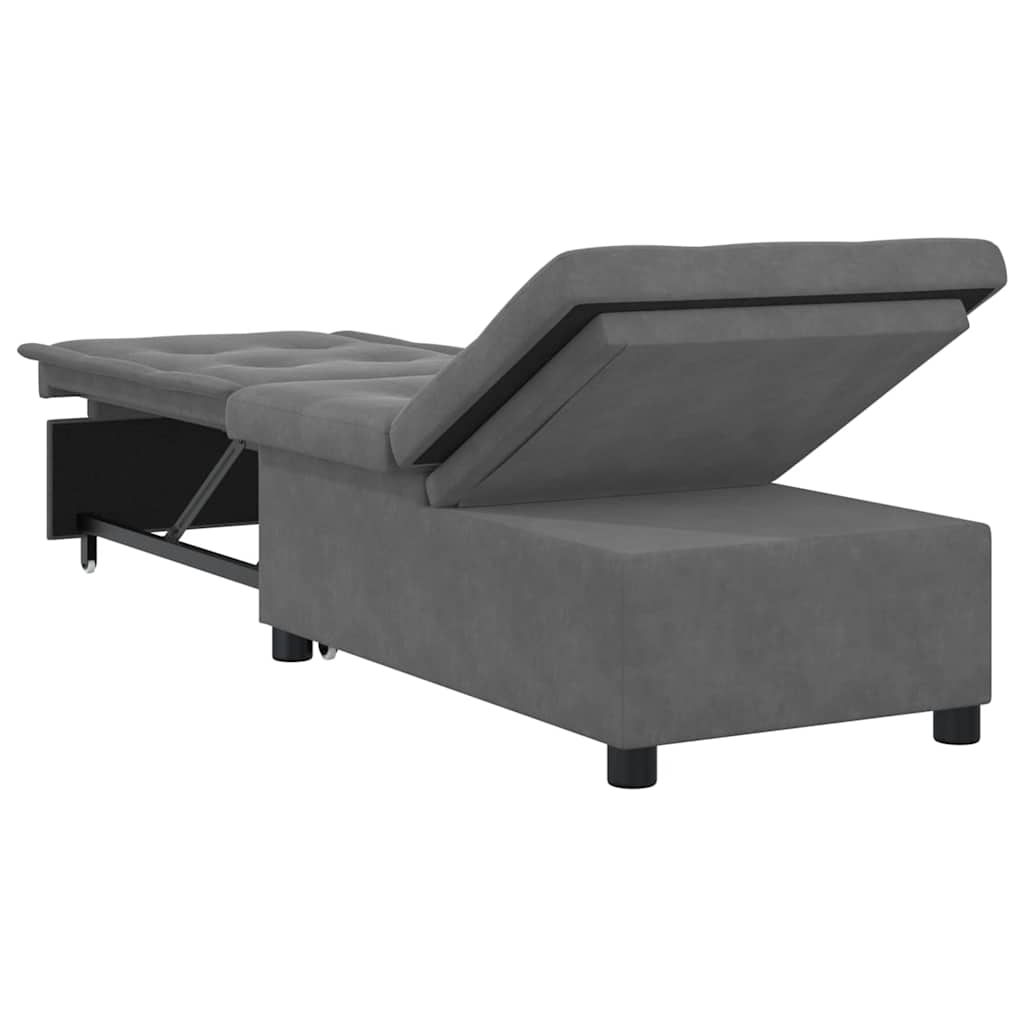 Uittrekbare Slaapbank Donkergrijs 194 x 67 x 82 cm Microvezel