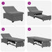 Uittrekbare Slaapbank Donkergrijs 194 x 67 x 82 cm Microvezel