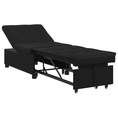Uittrekbare Slaapbank Zwart 194 x 67 x 82 cm Microvezel
