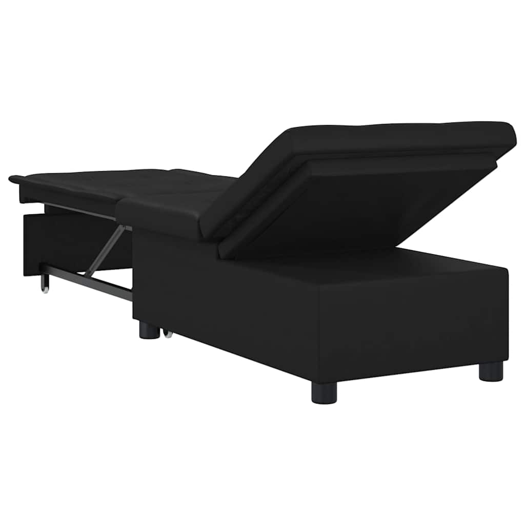 Uittrekbare Slaapbank Zwart 194 x 67 x 82 cm Microvezel