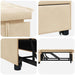 Uittrekbare Slaapbank Crème 194 x 67 x 82 cm Microvezel