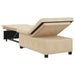 Uittrekbare Slaapbank Crème 194 x 67 x 82 cm Microvezel