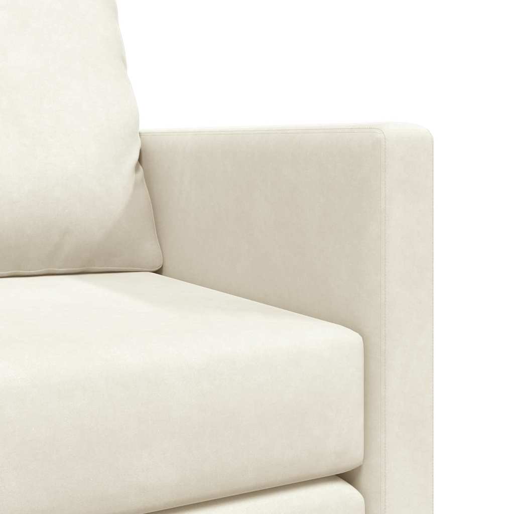Slaapbank Crème 204 x 122 x 60 cm Fluweel