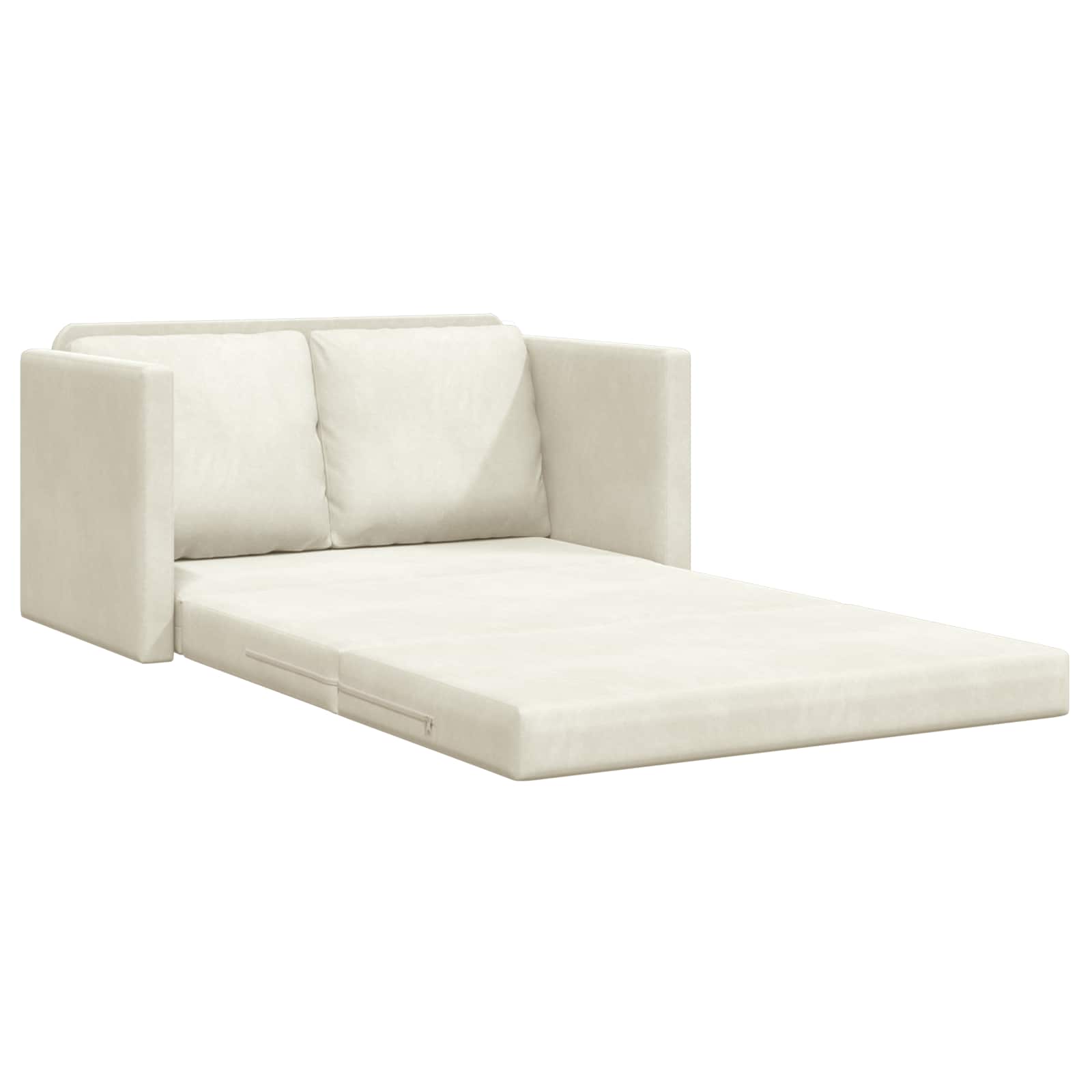 Slaapbank Crème 204 x 122 x 60 cm Fluweel