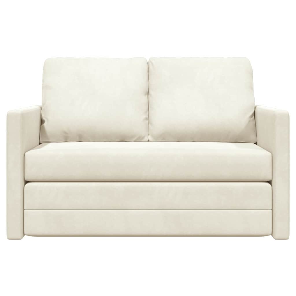 Slaapbank Crème 204 x 122 x 60 cm Fluweel