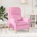Fauteuil Roze Stof