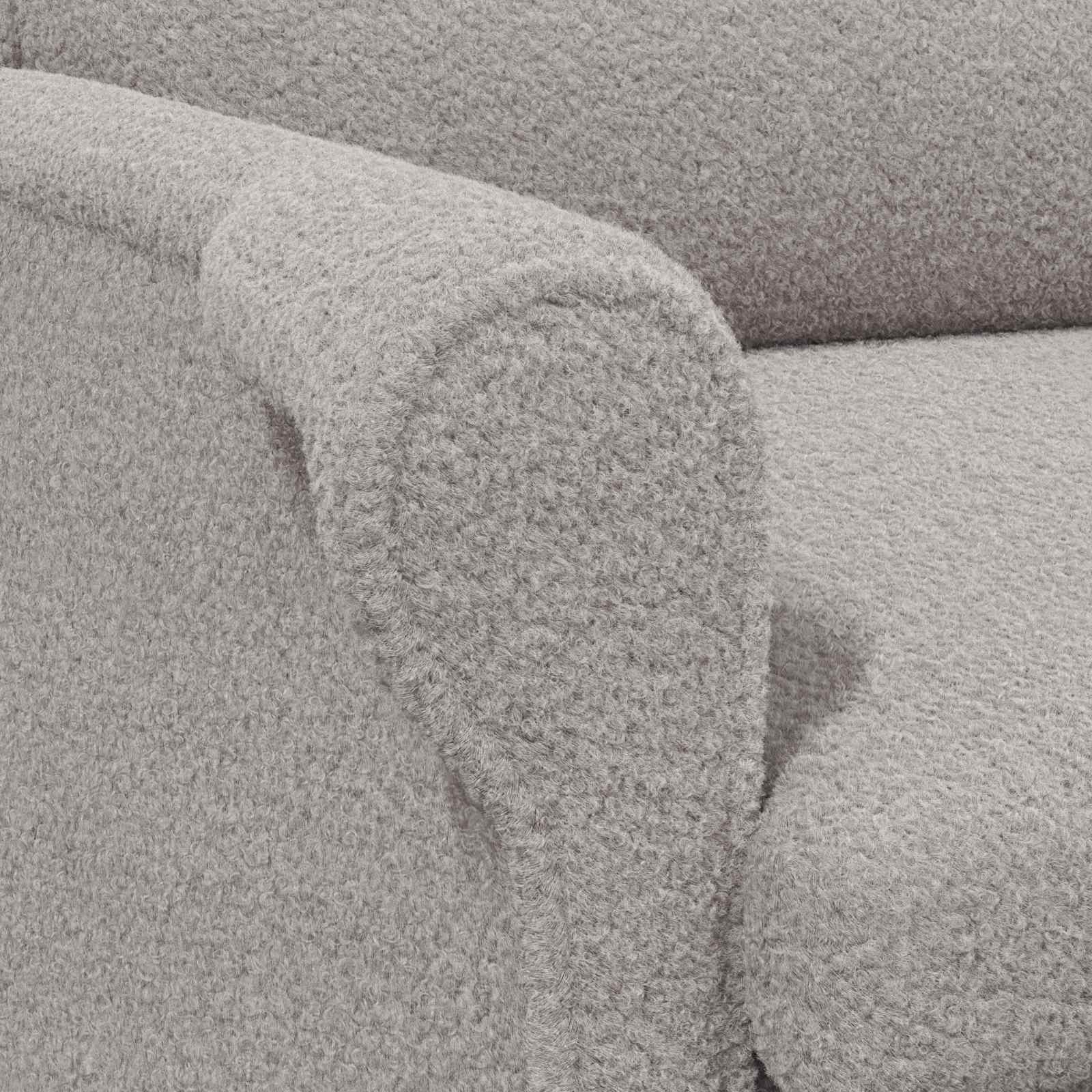 Fauteuil Lichtgrijs Zachte Sherpa stof