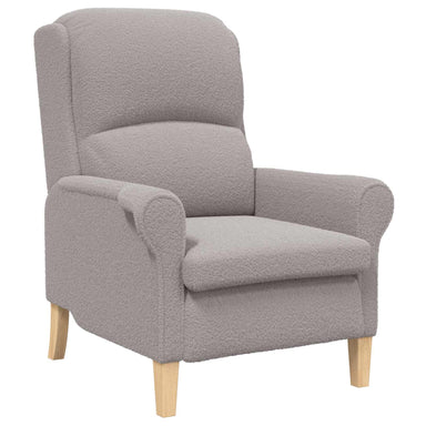Fauteuil Lichtgrijs Zachte Sherpa stof