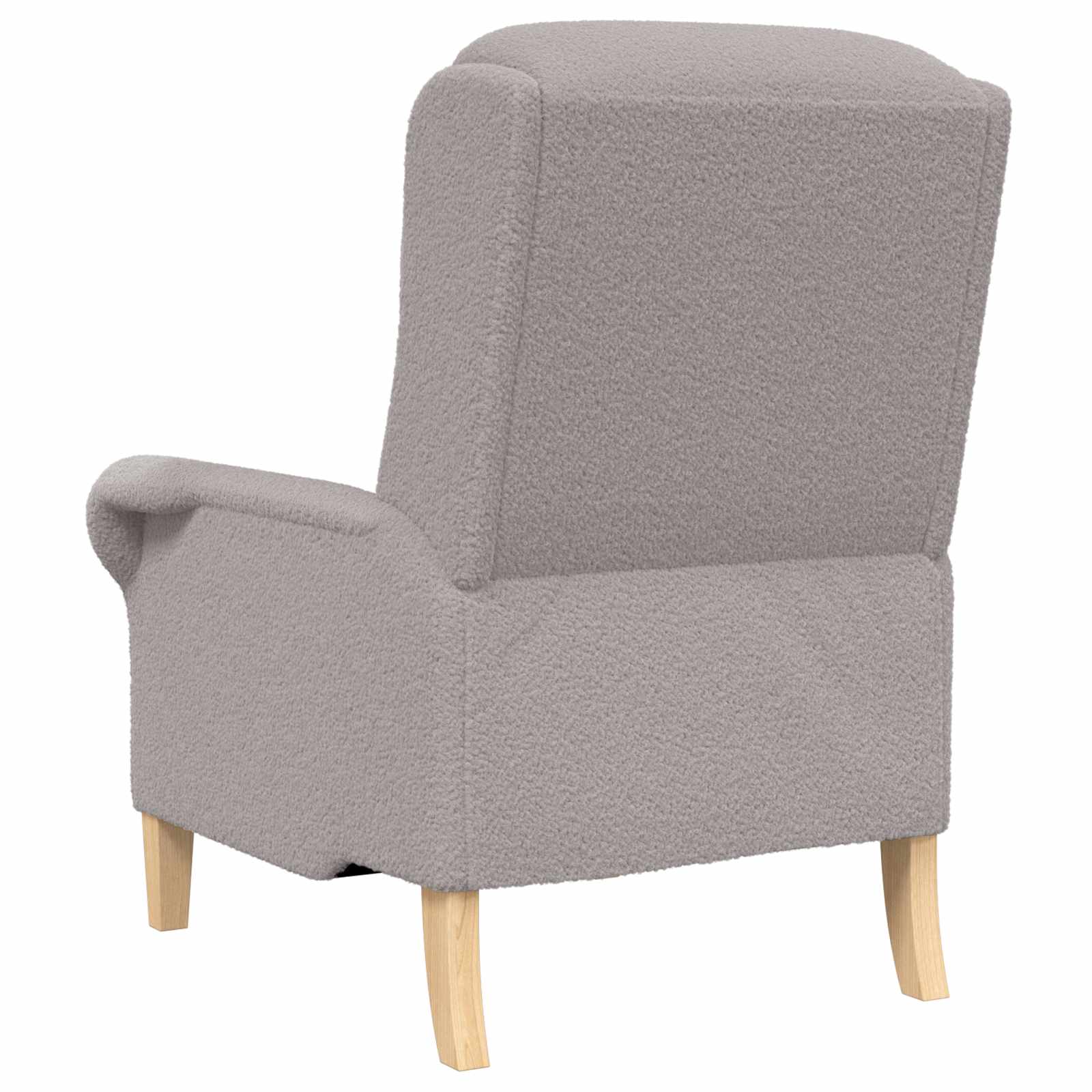 Fauteuil Lichtgrijs Zachte Sherpa stof