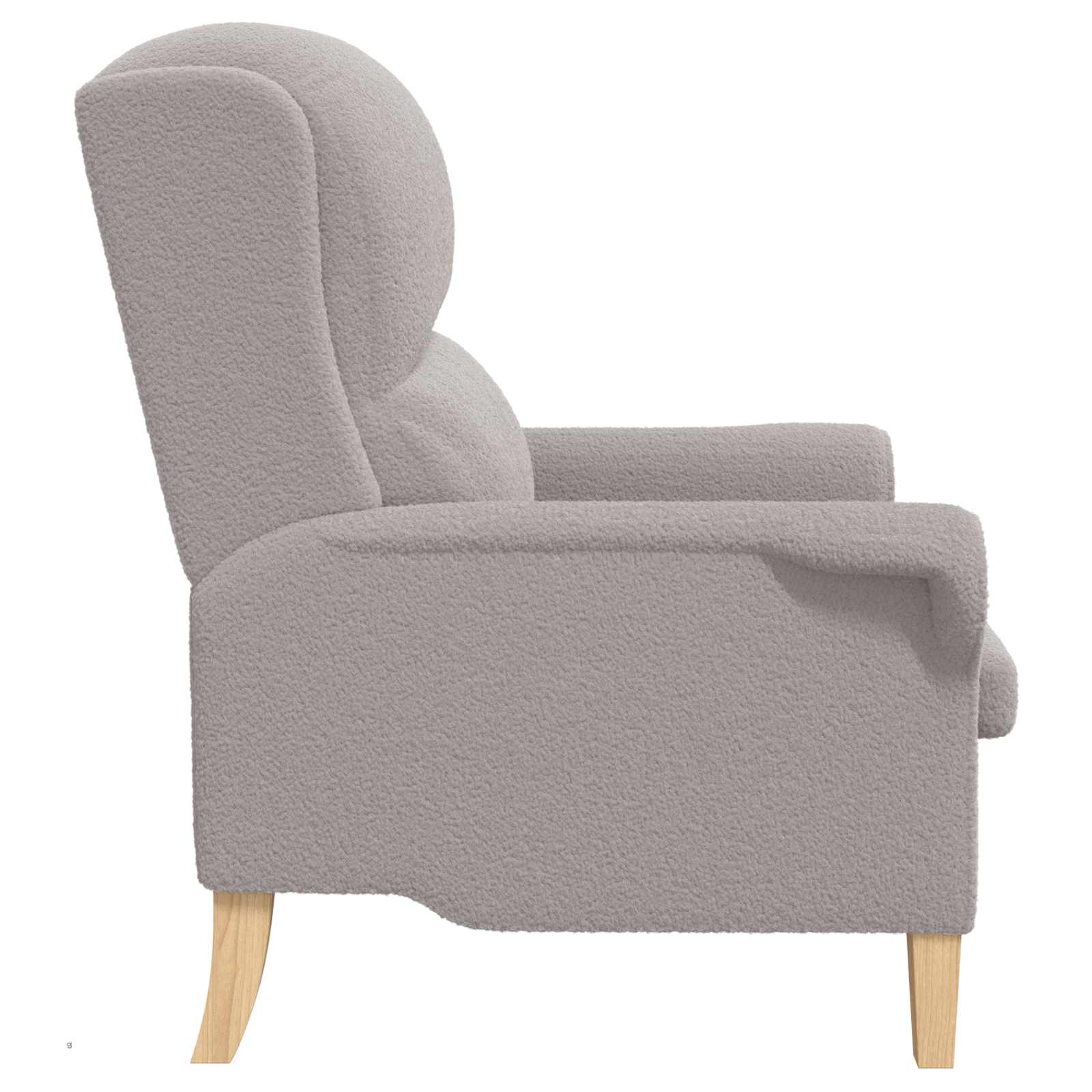 Fauteuil Lichtgrijs Zachte Sherpa stof